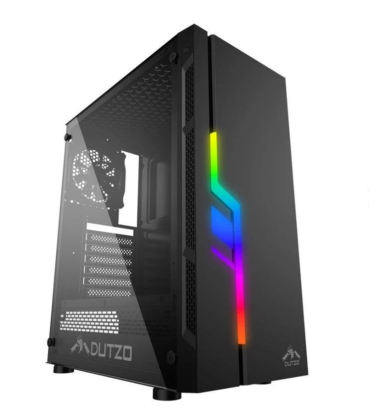 Infinity Datorer DUTZO C320 TG RGB - Black - Chassi - Miditower - Svart – Strängnäs ...